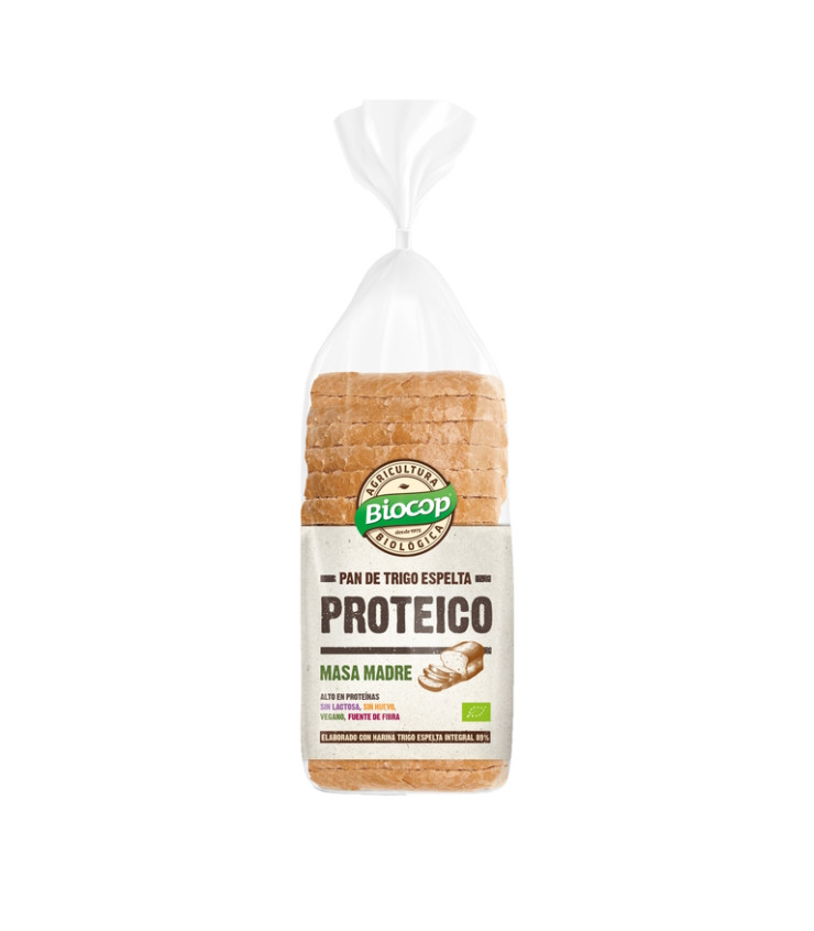 Pan de molde de trigo espelta integral proteico Biocop 400g